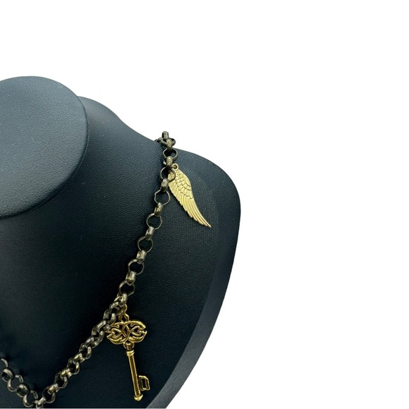 One of a kind Steampunk, Silver, Antique Bronze, Pendant necklace - Picture 2 of 16